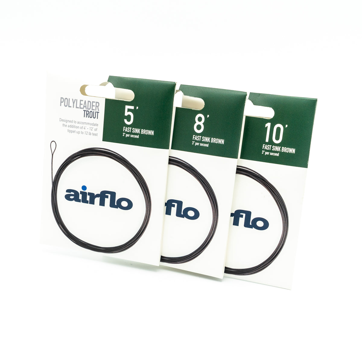 AIRFLO Trout Polyleader 8ft - Fast Sink Fly Fishing Leader
