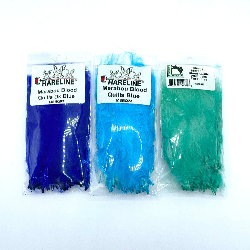 3 Stalking Bug Buzzer Blu Perline Verde Marabù - Mosche Per Trota Taglia 10