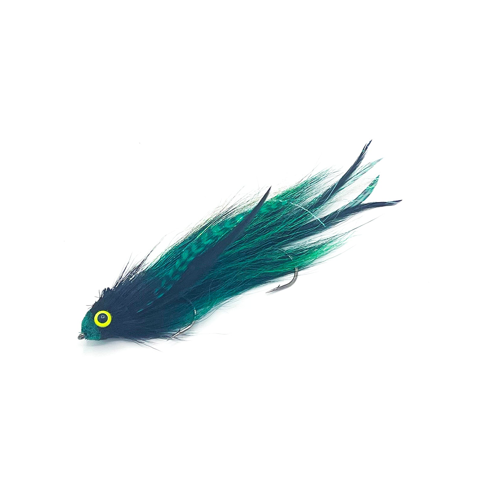 Muskie Flies Trick or Treat Fly Black/Green – Emerald Water