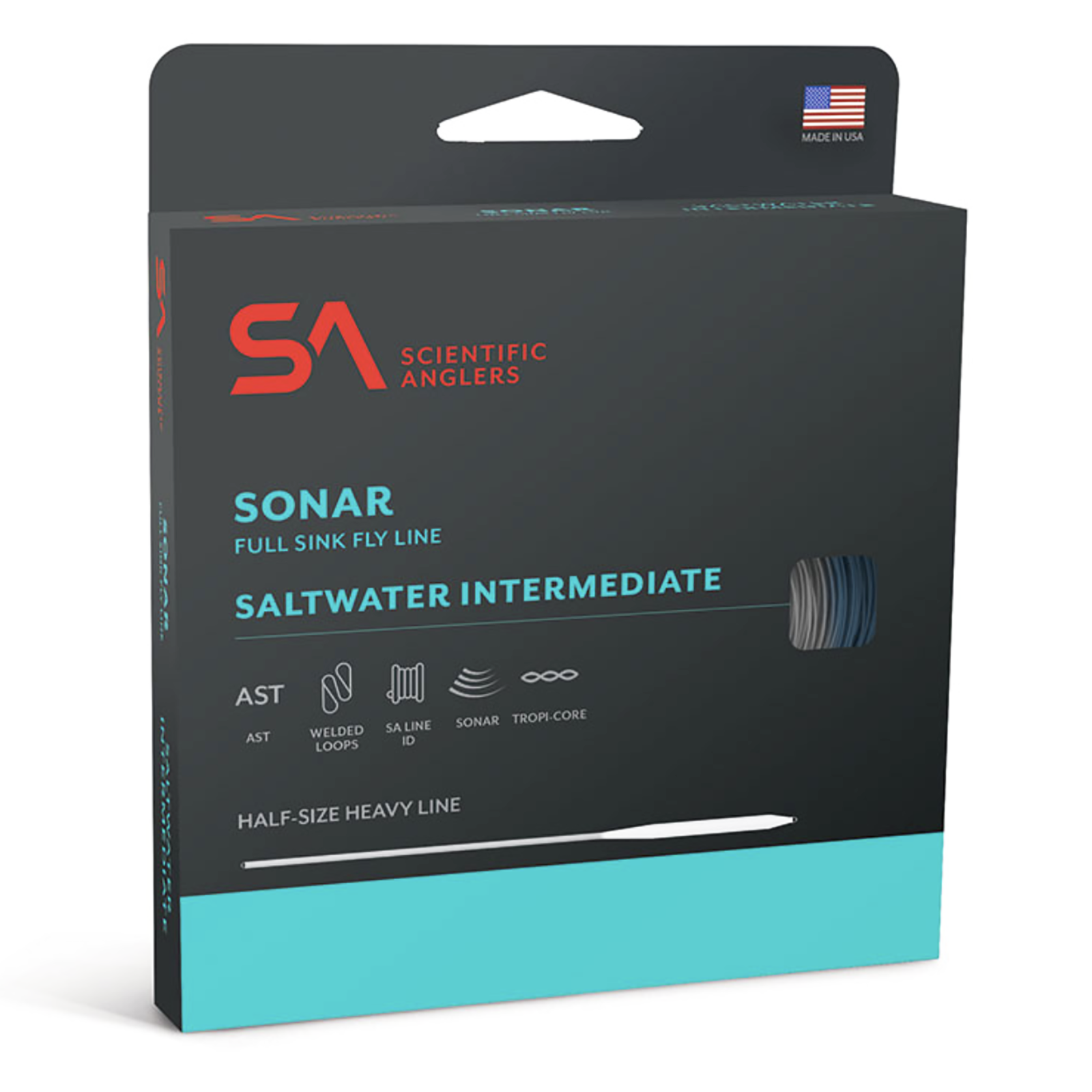 Scientific Anglers | Sonar Saltwater Intermediate Fly Line - Ocean Blue / Clear