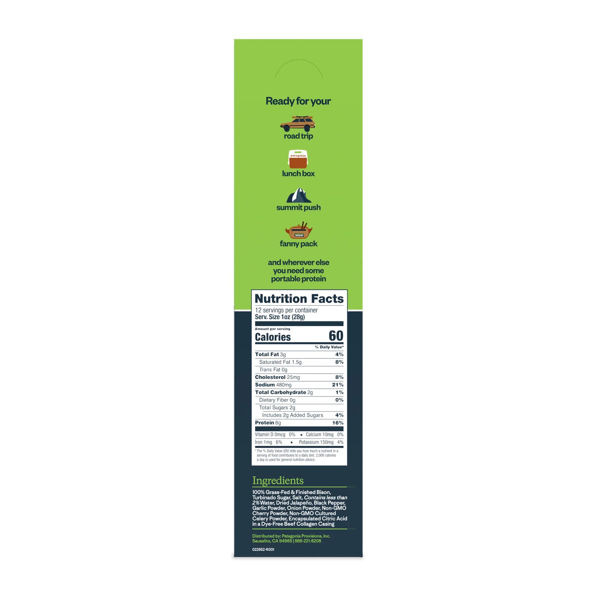 Patagonia Provisions | Bison Sticks Jalapeno