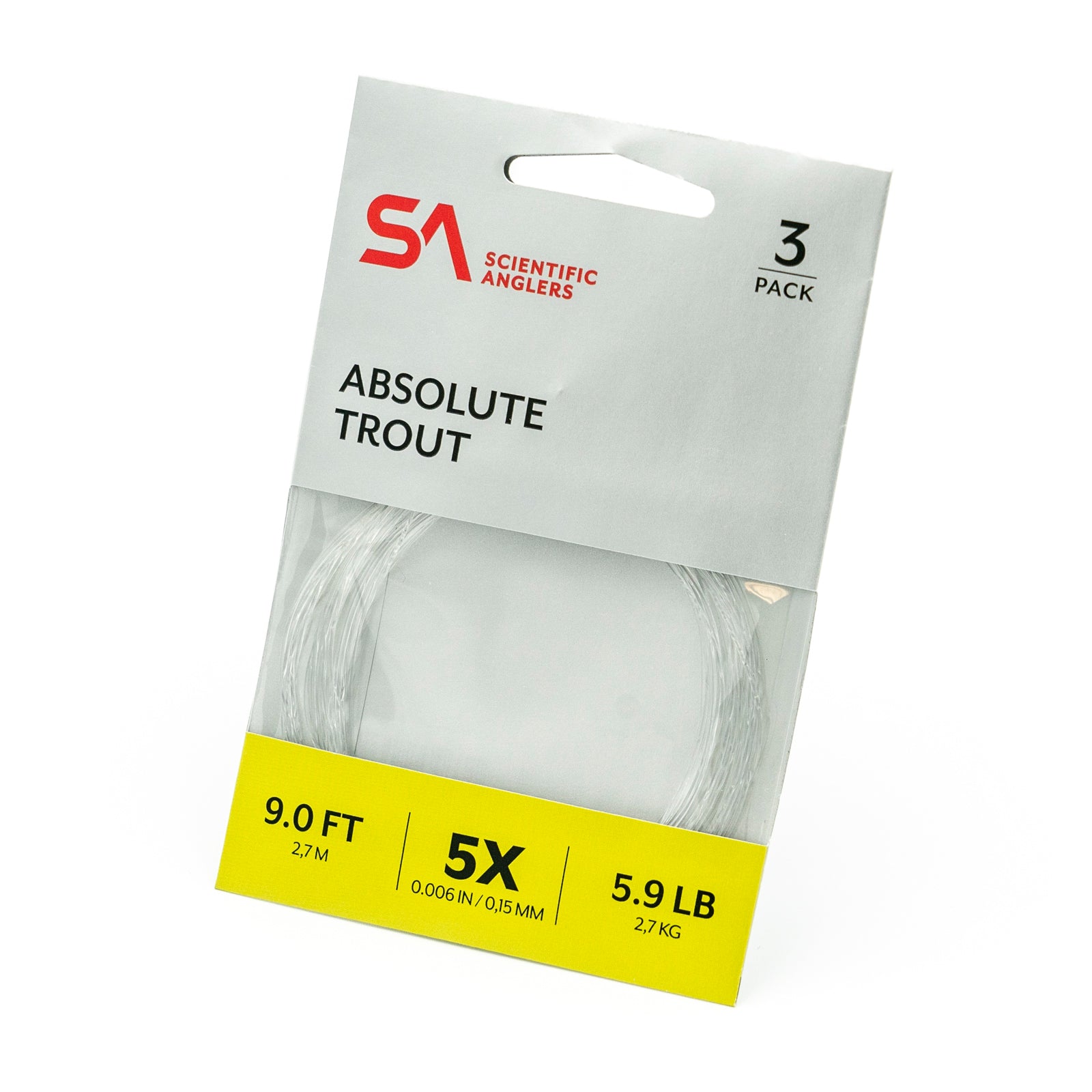 Scientific Anglers Absolute Trout Leader (3 Pack) 9' 5X