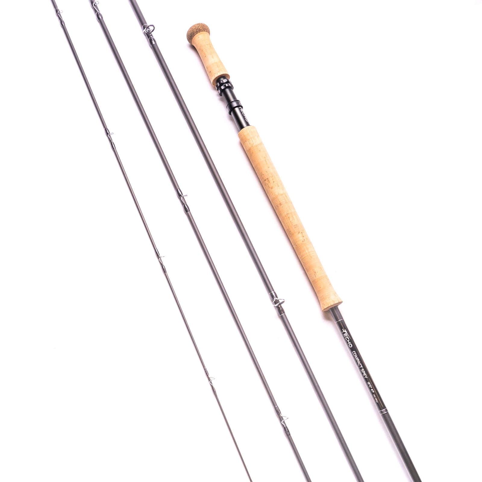 14' Spey Fly Fishing Rod 6 Sections 14FT 9/10 Spey Rod Carbon Fiber Blanks  Two Handed Handle Cork Grip