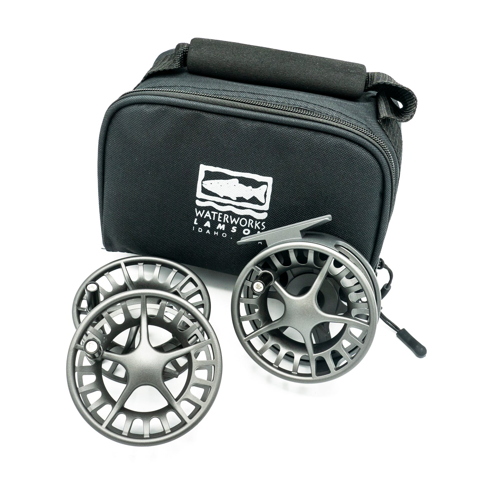 The 3-pack is an extreme value; it includes one reel and two spare spools in a nylon carrying case all for the price of one reel and one spool. This new product offers beneficial interchangeability at ease for the multi-faceted angler.